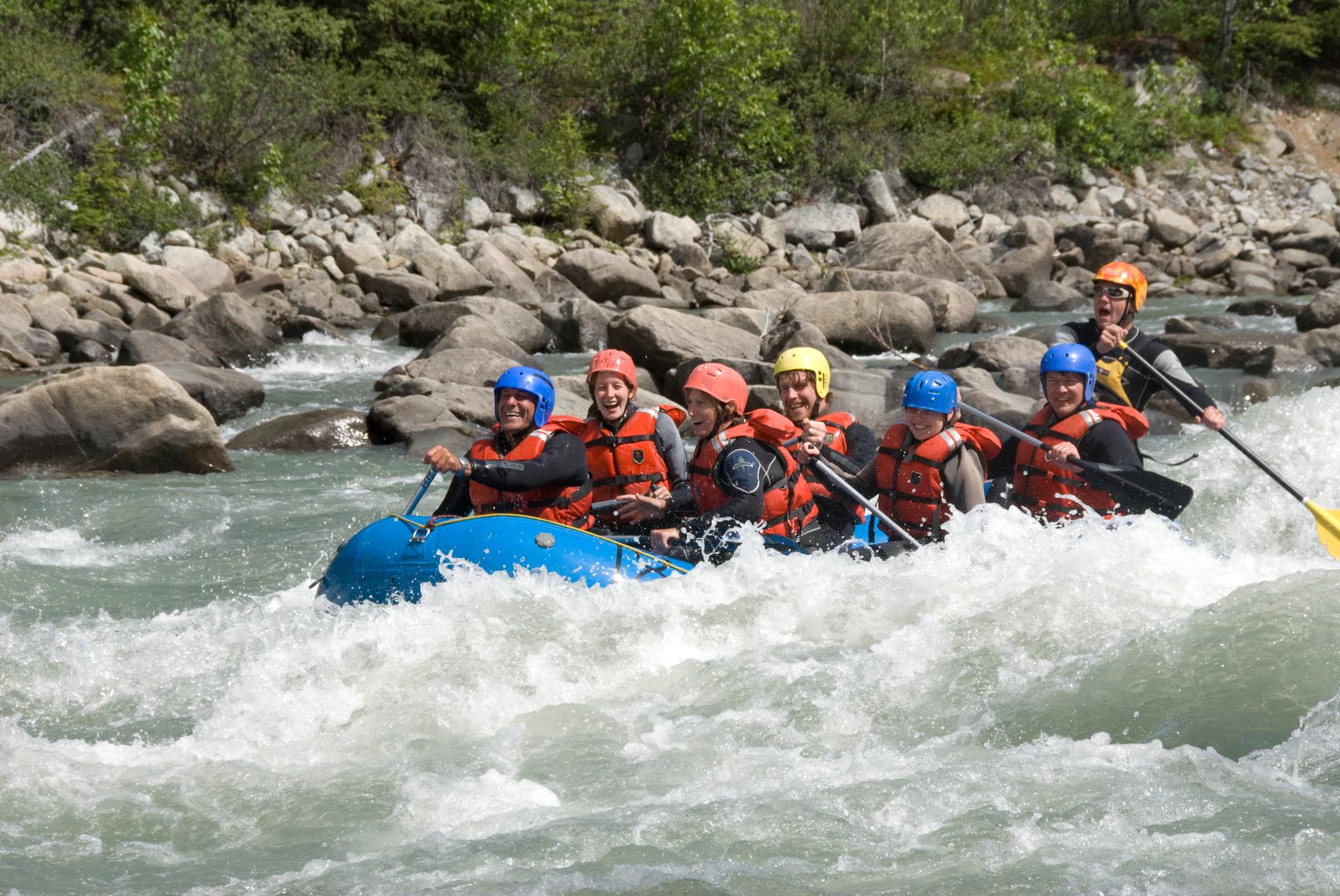 Mild at heart rafters choose class II Lachine rapids. Wild at heart rafters choose class III and IV Lachine rapids